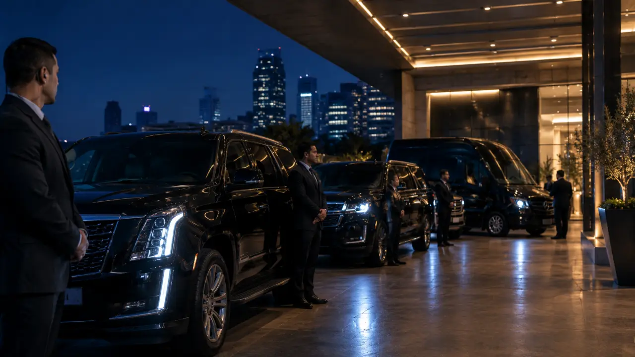 Transporte ejecutivo y seguridad coordinados por Soy Pro a la llegada de invitados